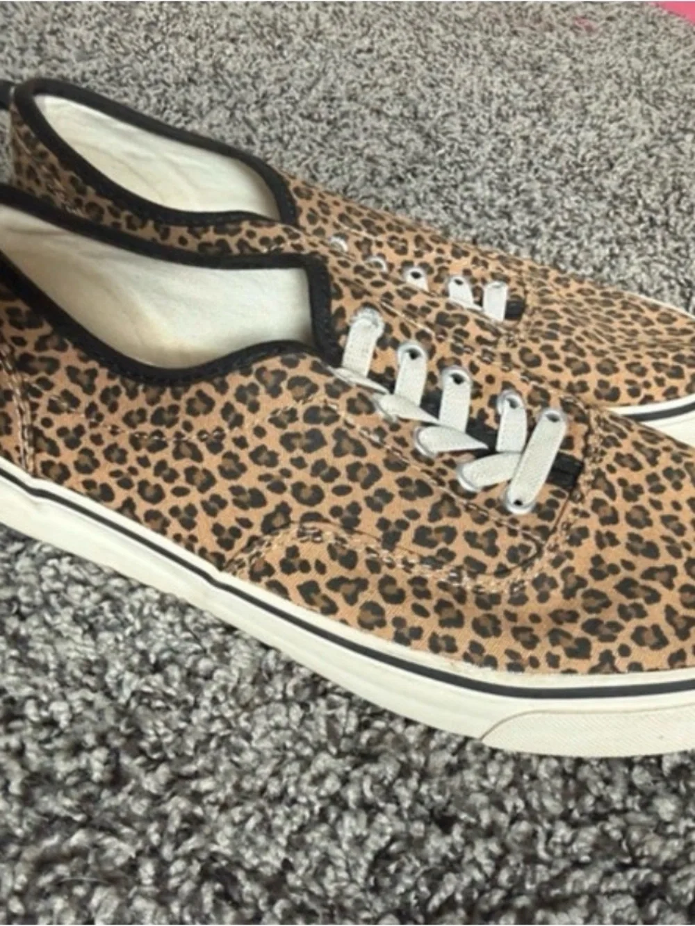 Old Navy Leopard Print Canvas Sneakers in Tan and Black